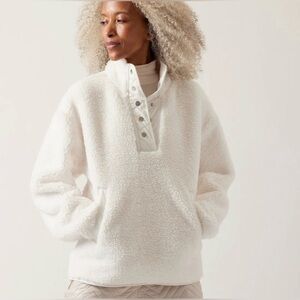 Athleta Cozy White Sherpa Women's Sweater